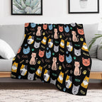 Cats Cats Wrinkle-free Throw Blanket