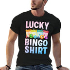 Cute Lucky Bingo Art For Men Women Game Player Bingo Lovers  Breathable T-Shirt