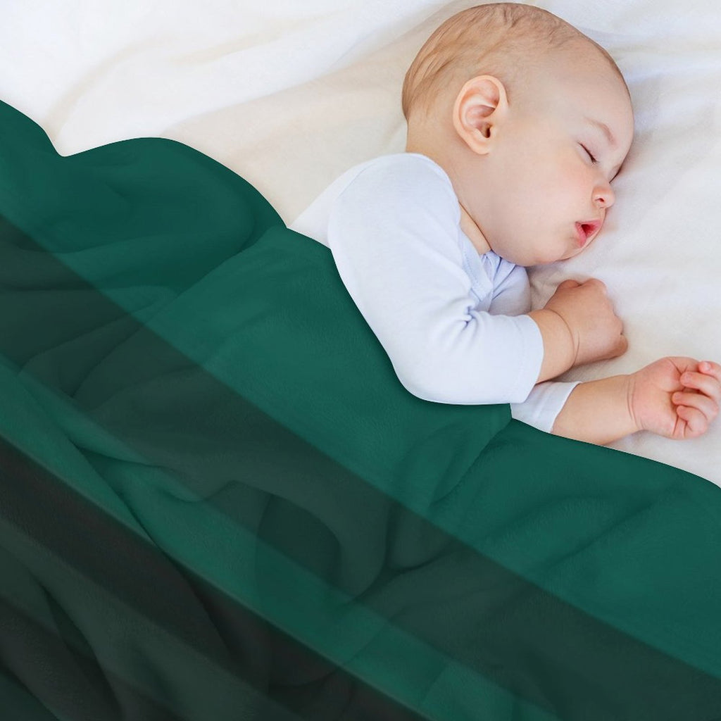 Glorious Green Stripes Lightweight Throw Blanket