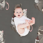 Opossum And A Racoon Playing Instruments Easy Care Throw Blanket