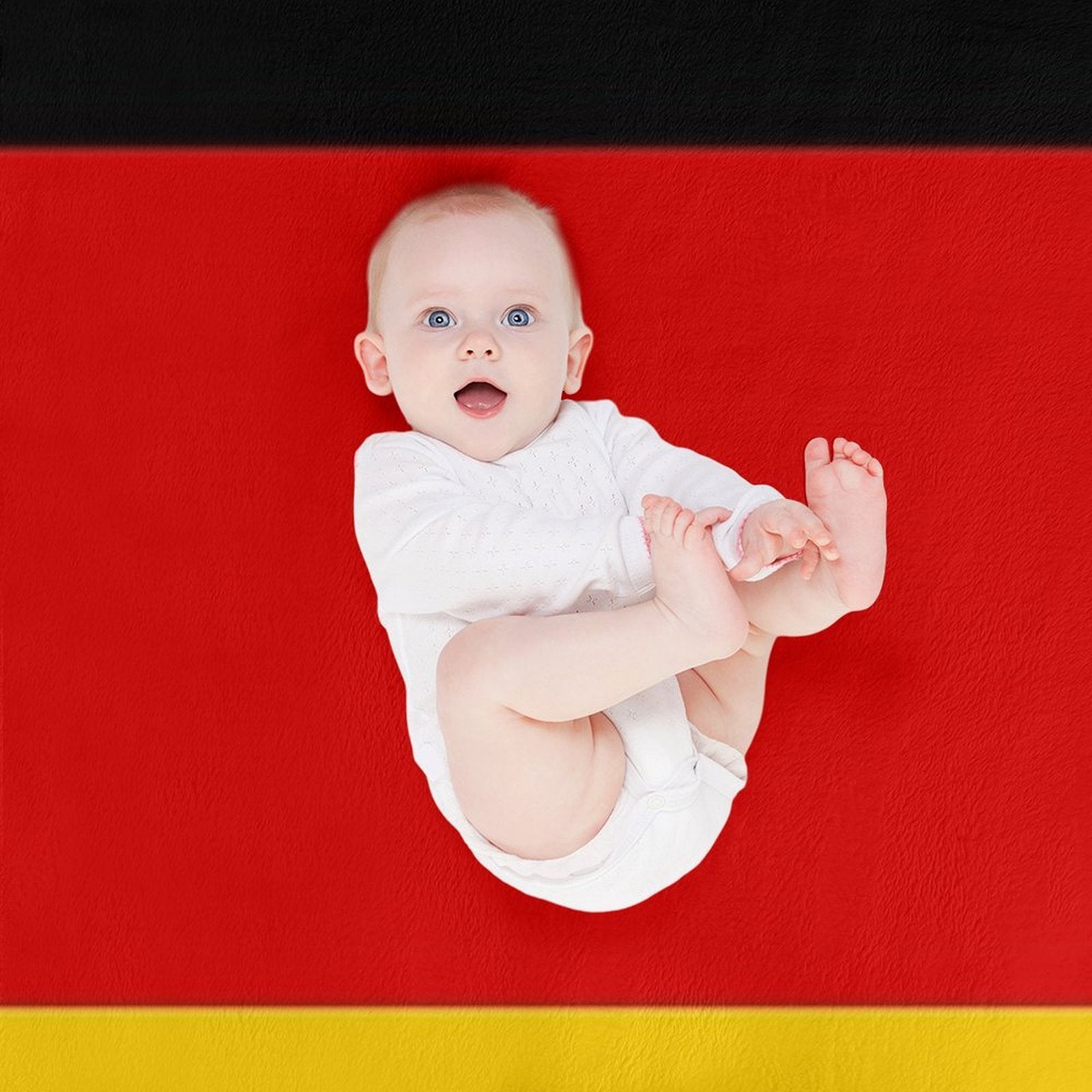 Germany Weltmeisterschaft Fahne Duvet - Deutschland Flag Tagesdecke Shrink-resistant Throw Blanket