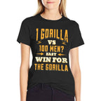 1 Gorilla Vs 100 Men Easy Win for The Gorilla Funny Meme  Breathable T-Shirt
