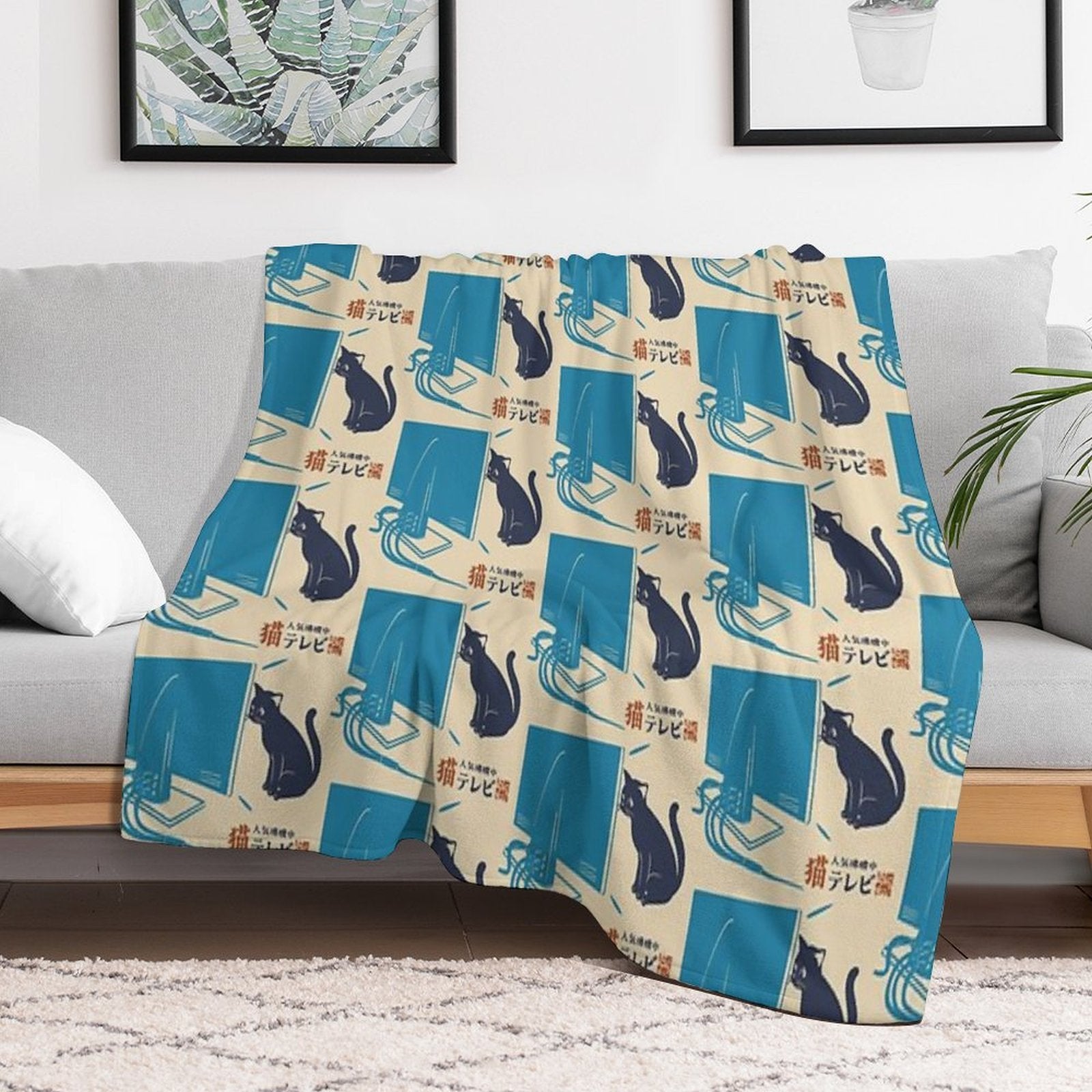 Cat TV Anti-pilling Throw Blanket
