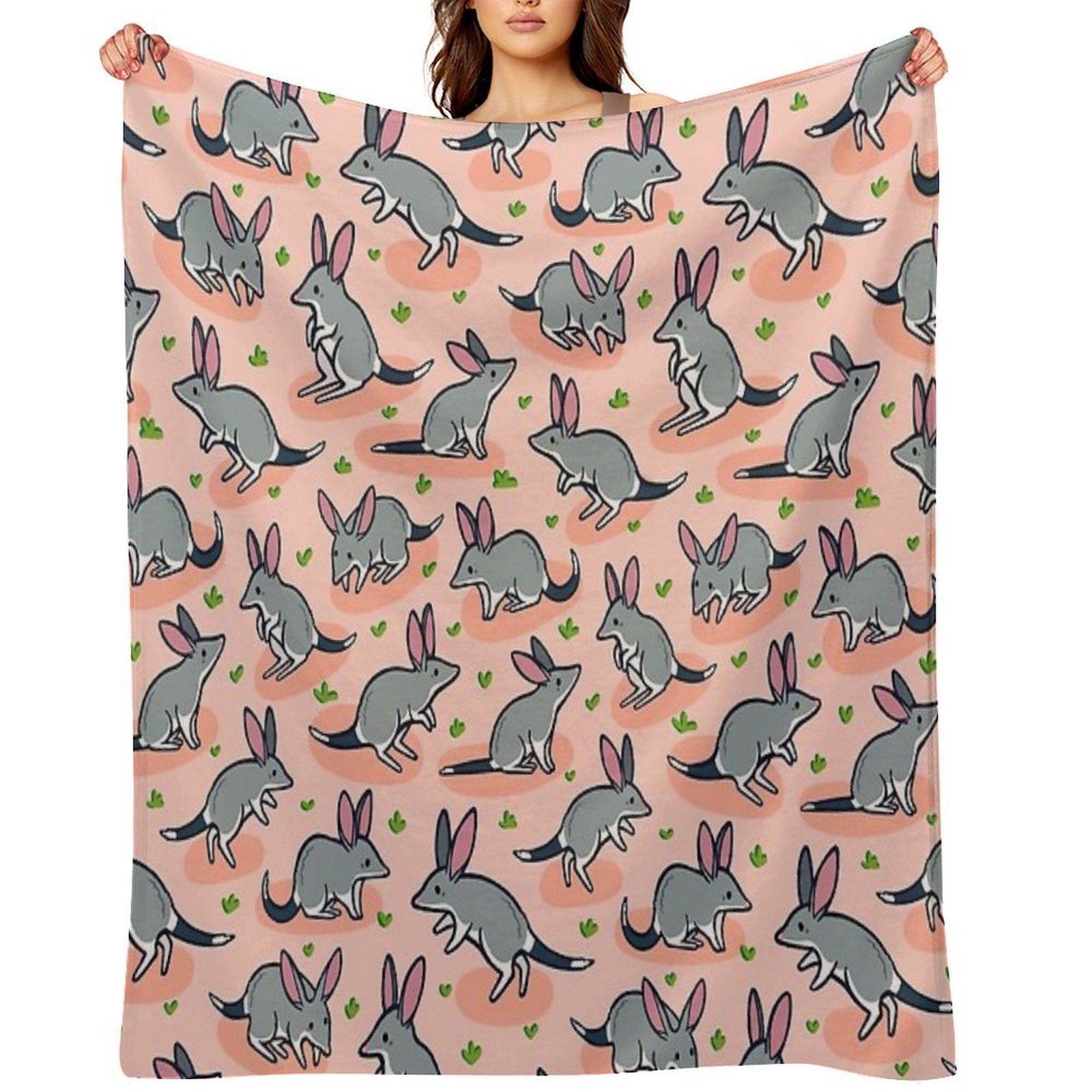 Bouncing Bilbies Machine-washable Throw Blanket