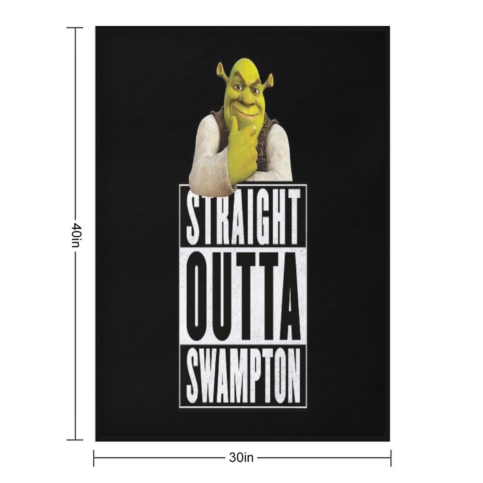Shrek - Straight Outta Swampton Compact Throw Blanket