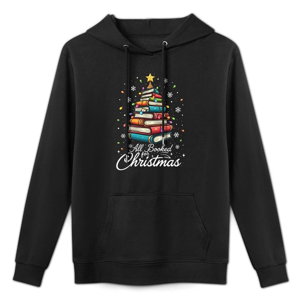 All Booked For Christmas Book Christmas Book Lover Librarian Customizable Surface Hoodie