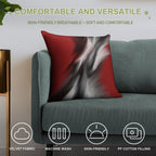 Decorative Red And Black Soft Anti-Pilling Throw Pillow