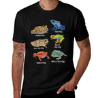 Types Of Frogs Lover Kids Frog Species Frogs  Summer-ready Fabric T-Shirt
