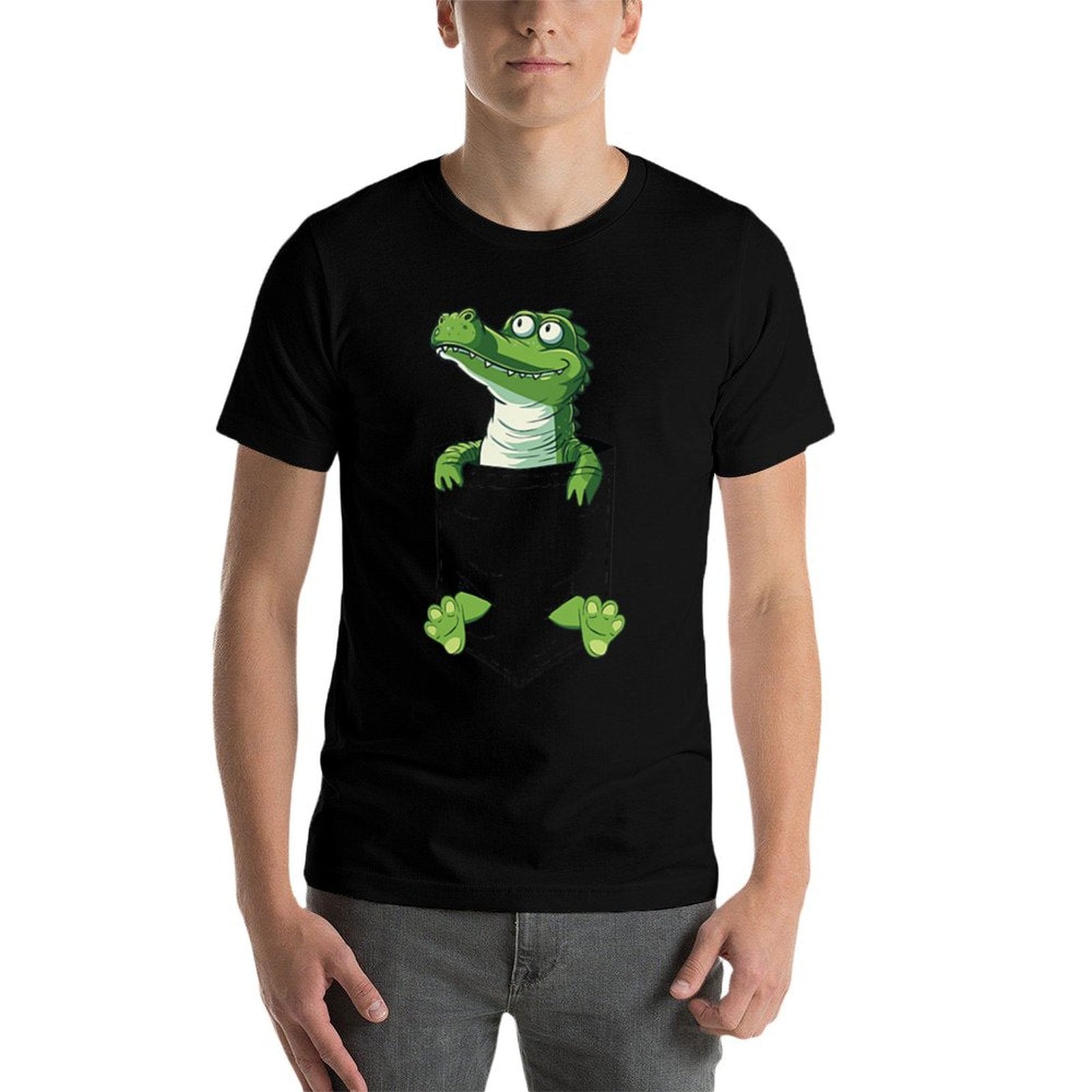 Funny Alligator Lover Pet Cute Florida Alligator in A Pocket  Durable T-Shirt