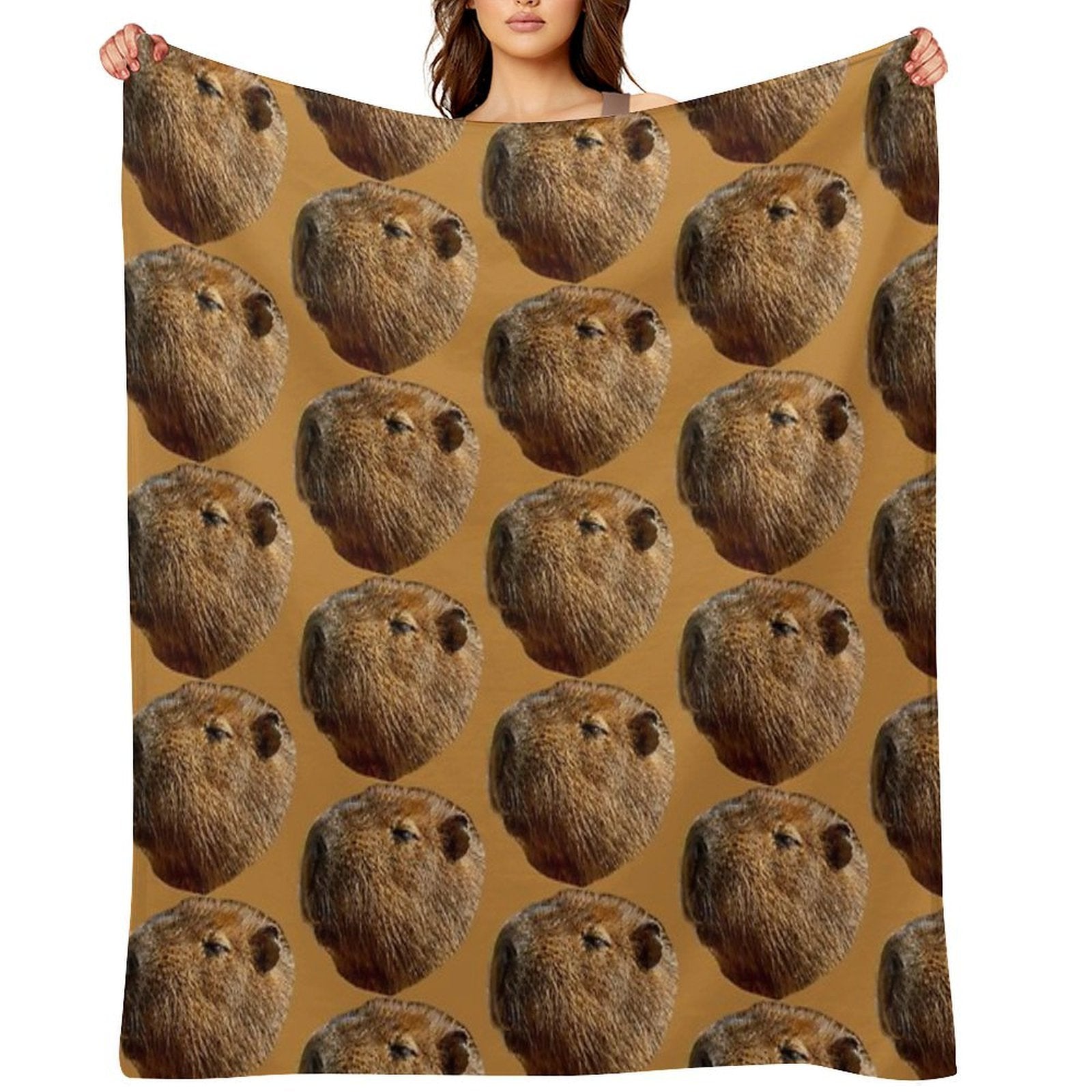 Just Resting Capybara Plush Throw Blanket