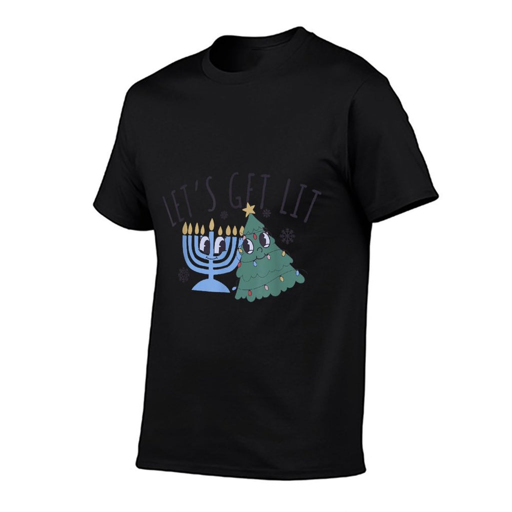 Lets Get Lit Chrismukkah Hanukkah Christmas Matching Family  Breathable T-Shirt
