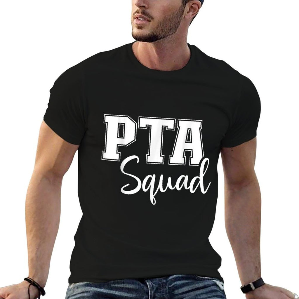 PTA Squad - Parent Teacher Organization Association  Ribbed Collar T-Shirt
