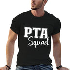 PTA Squad - Parent Teacher Organization Association  Ribbed Collar T-Shirt