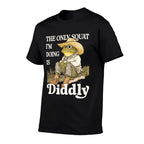 Frog Toad Cowboy Western Only Squat Im Doing Is Diddly Premium  Lightweight T-Shirt