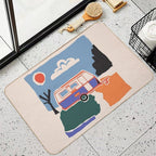 Retro Vintage Caravan  Versatile Bath Mat