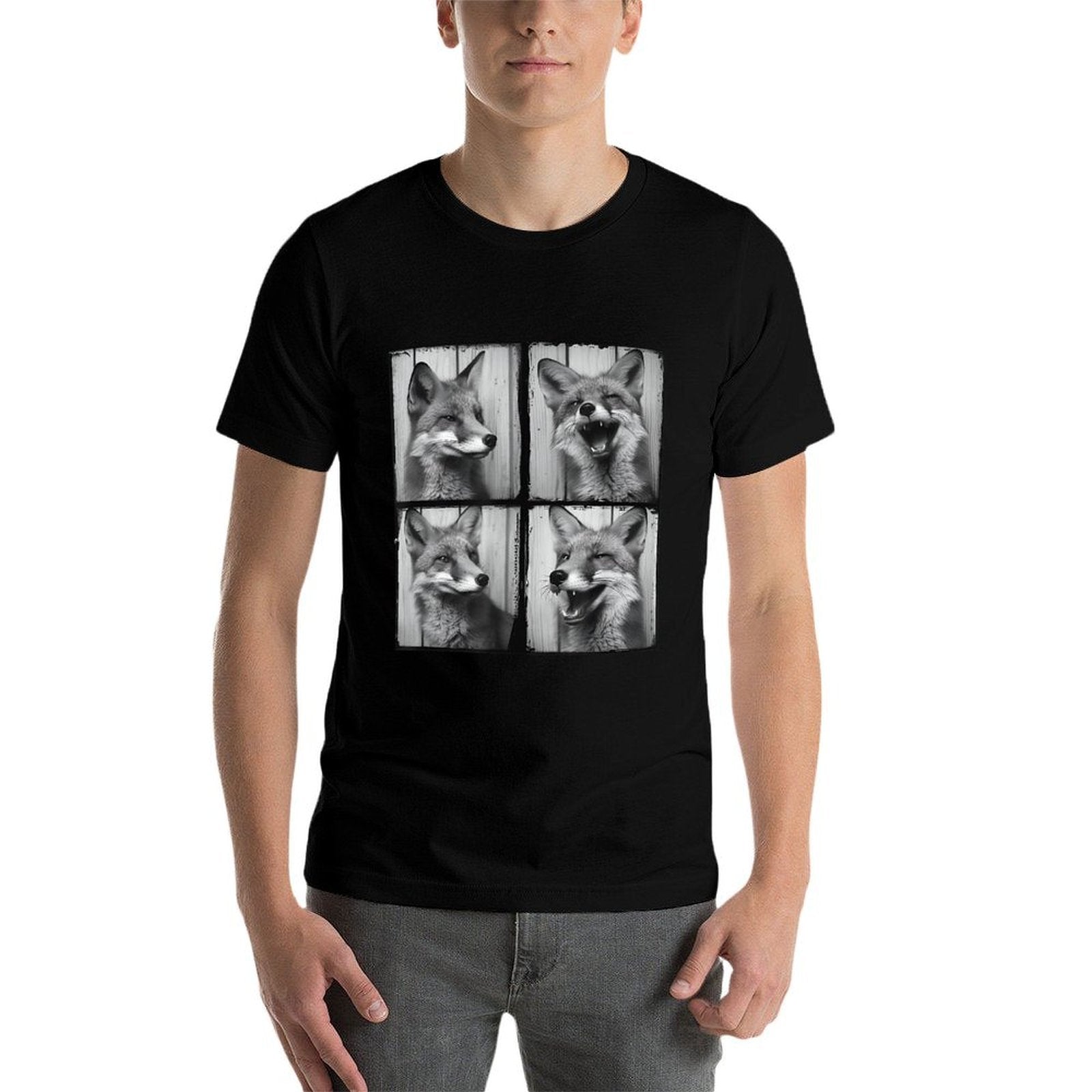 Funny Animal Fox Face Smiling Love True Foxes Pet Fox  Wrinkle-resistant T-Shirt