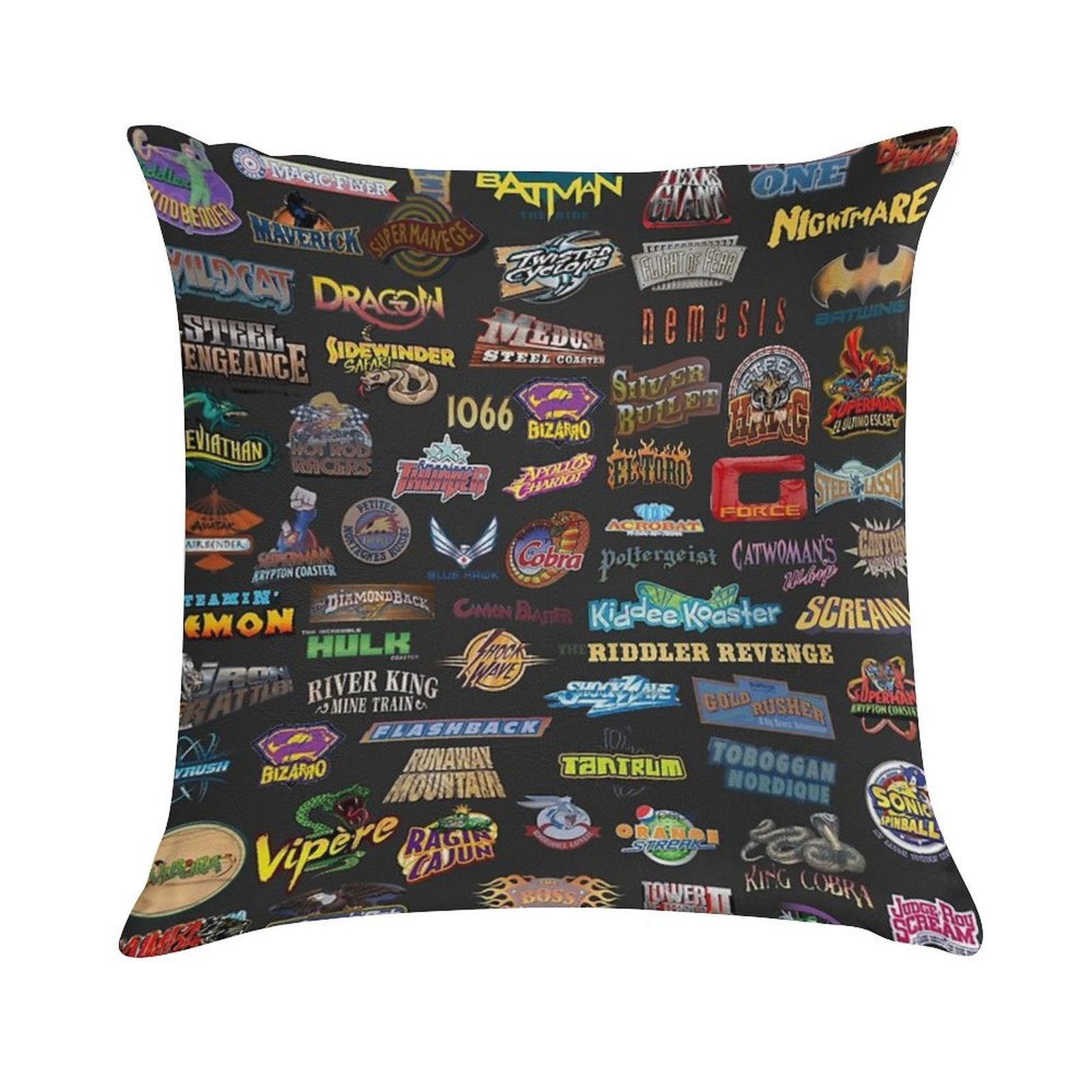 Roller Coasters Soft Easy Maintenance Throw Pillow