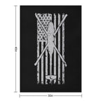 UH-60 Black Hawk Helicopter Vintage Flag Versatility Throw Blanket