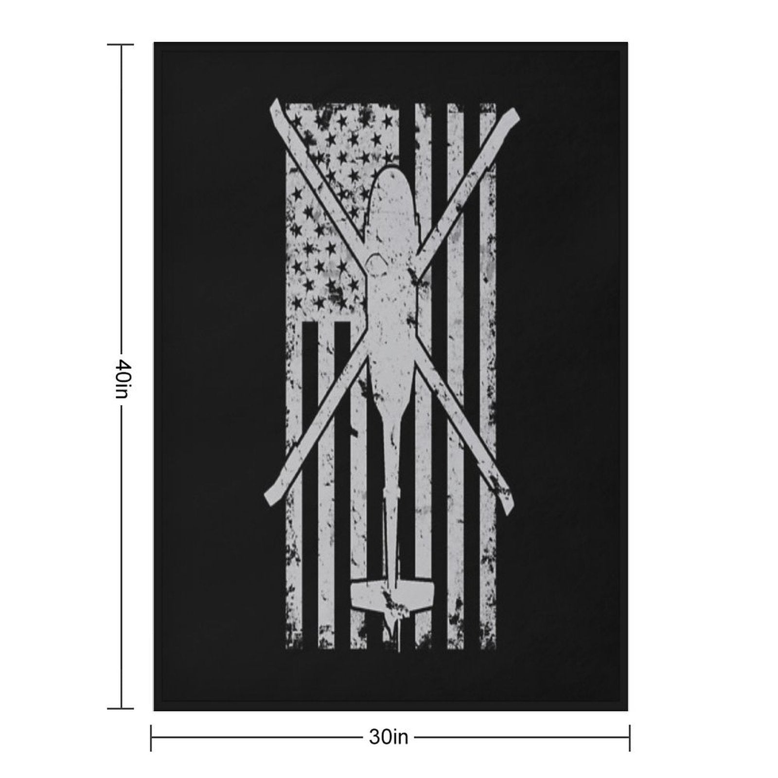 UH-60 Black Hawk Helicopter Vintage Flag Versatility Throw Blanket