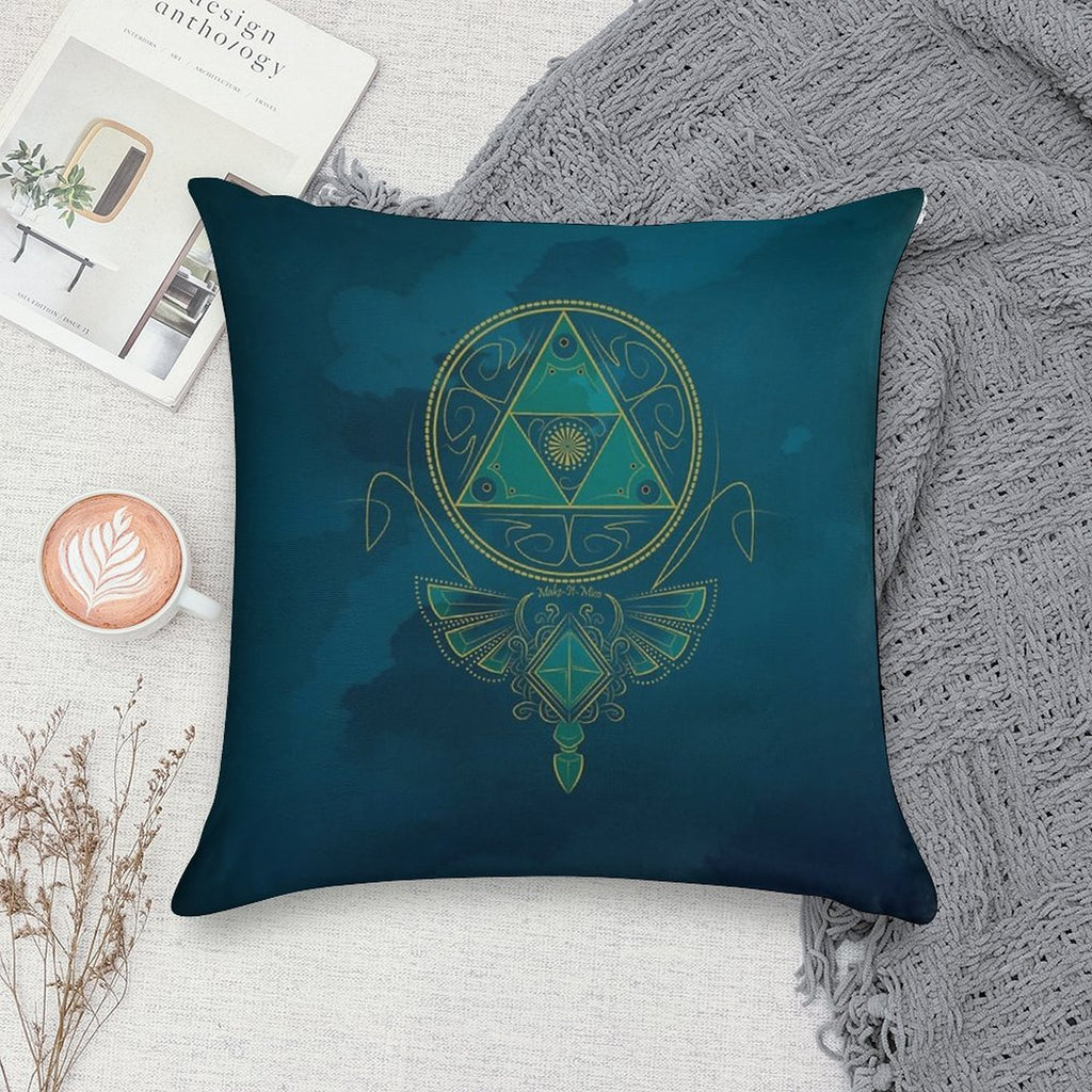 ~Blue Wisdom~ Soft Bedroom Essential Throw Pillow