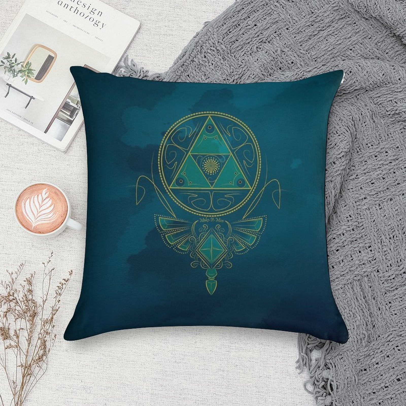 ~Blue Wisdom~ Soft Bedroom Essential Throw Pillow