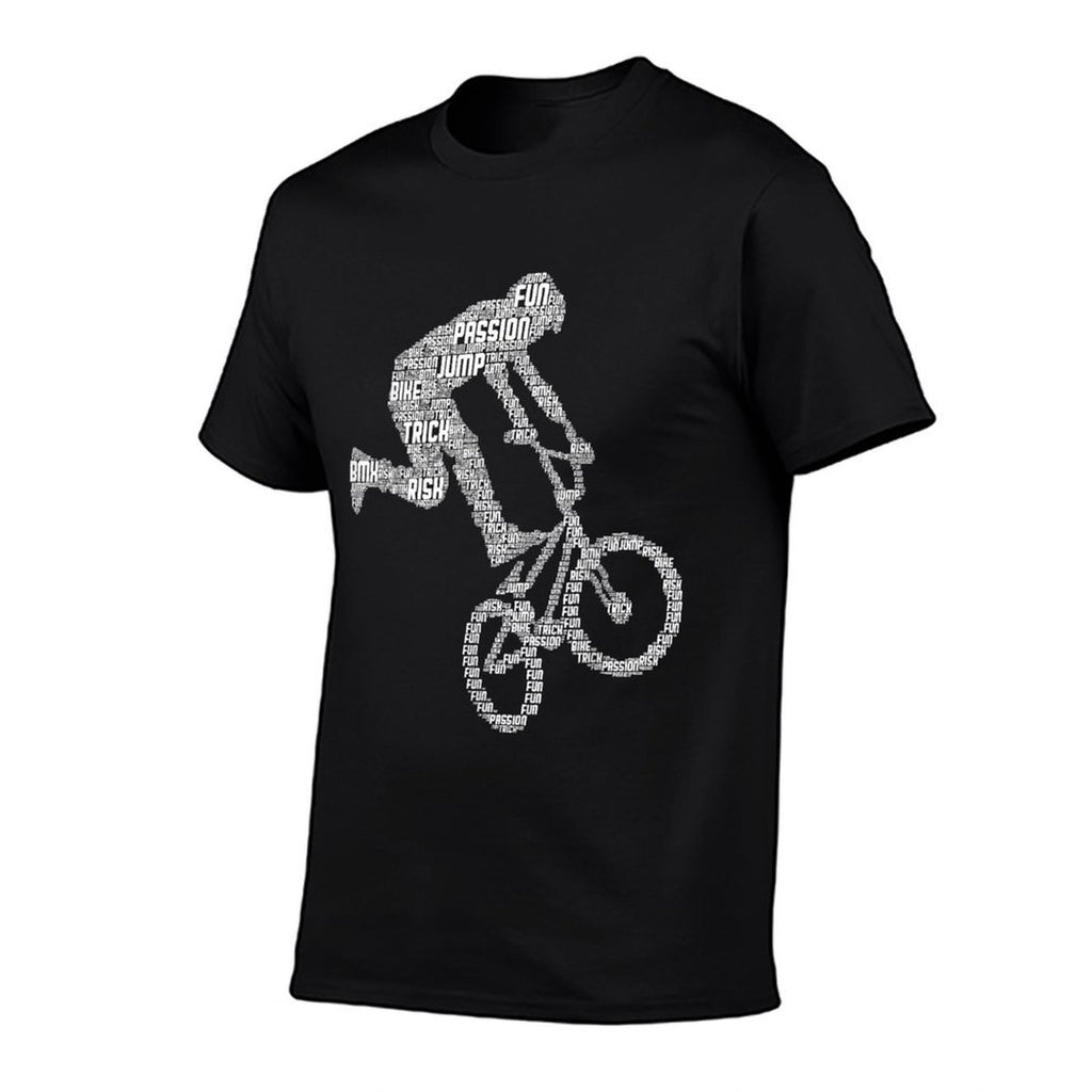 BMX Rider Bike Bicycle Stunt Racing Boys Kids  Polyester Blend T-Shirt