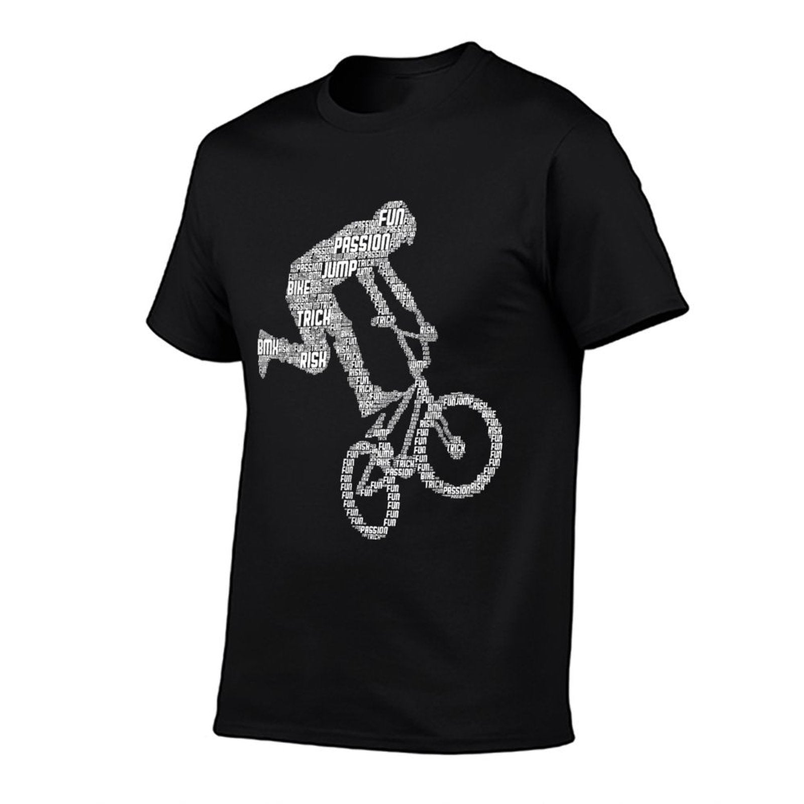 BMX Rider Bike Bicycle Stunt Racing Boys Kids  Polyester Blend T-Shirt