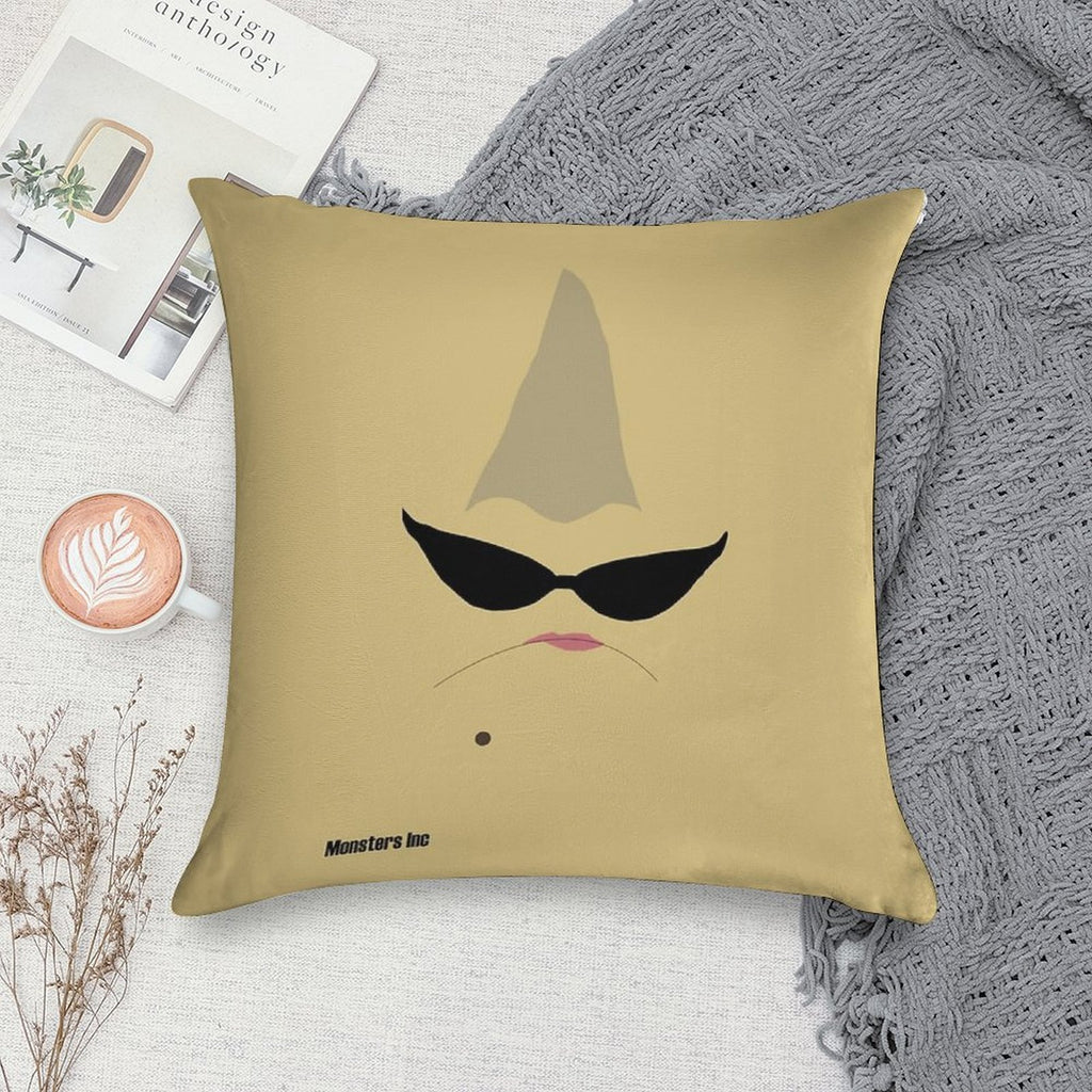 Monsters Inc Roz Minimalist Soft Fade-Resistant Throw Pillow