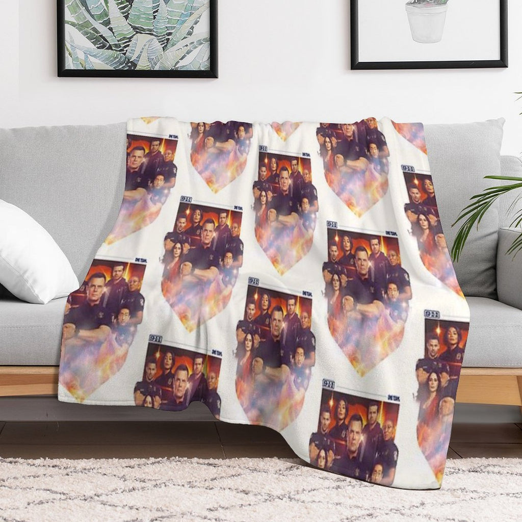 9-1-1  One Team Velvety-soft Throw Blanket