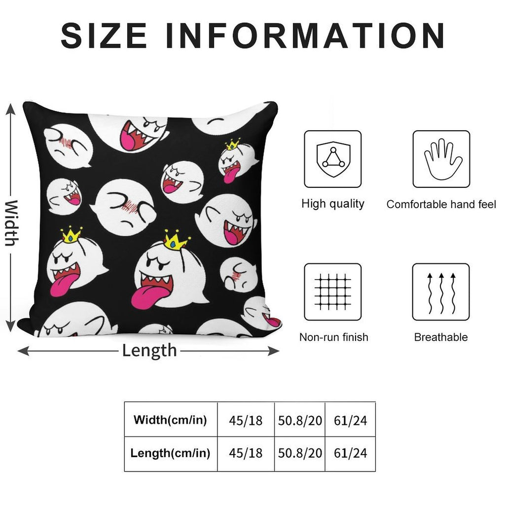 King Boo Swarm Soft Skin-Friendly Throw Pillow