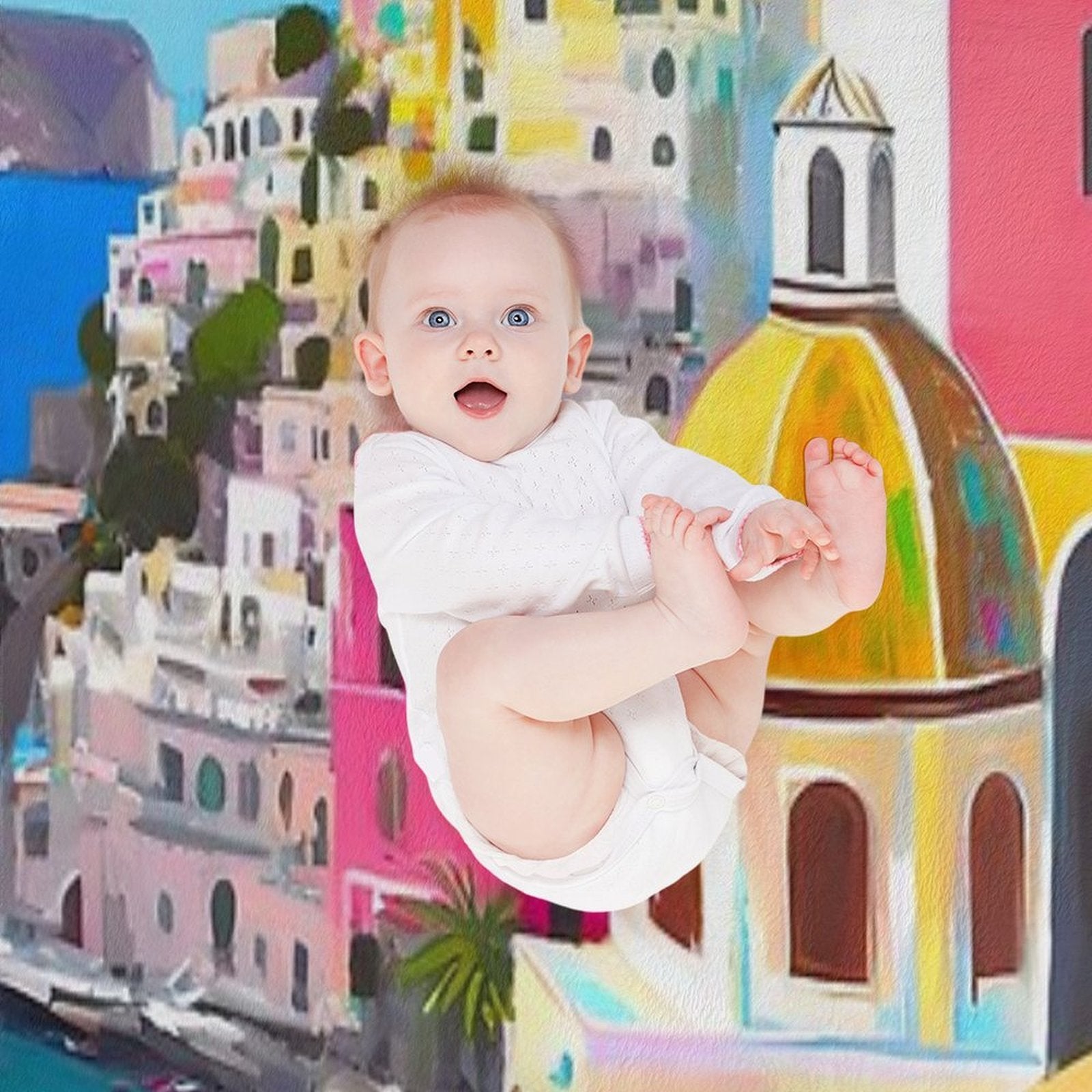 Amalfi Dreams Colorful Amalfi Coast in Italy Velvety-soft Throw Blanket