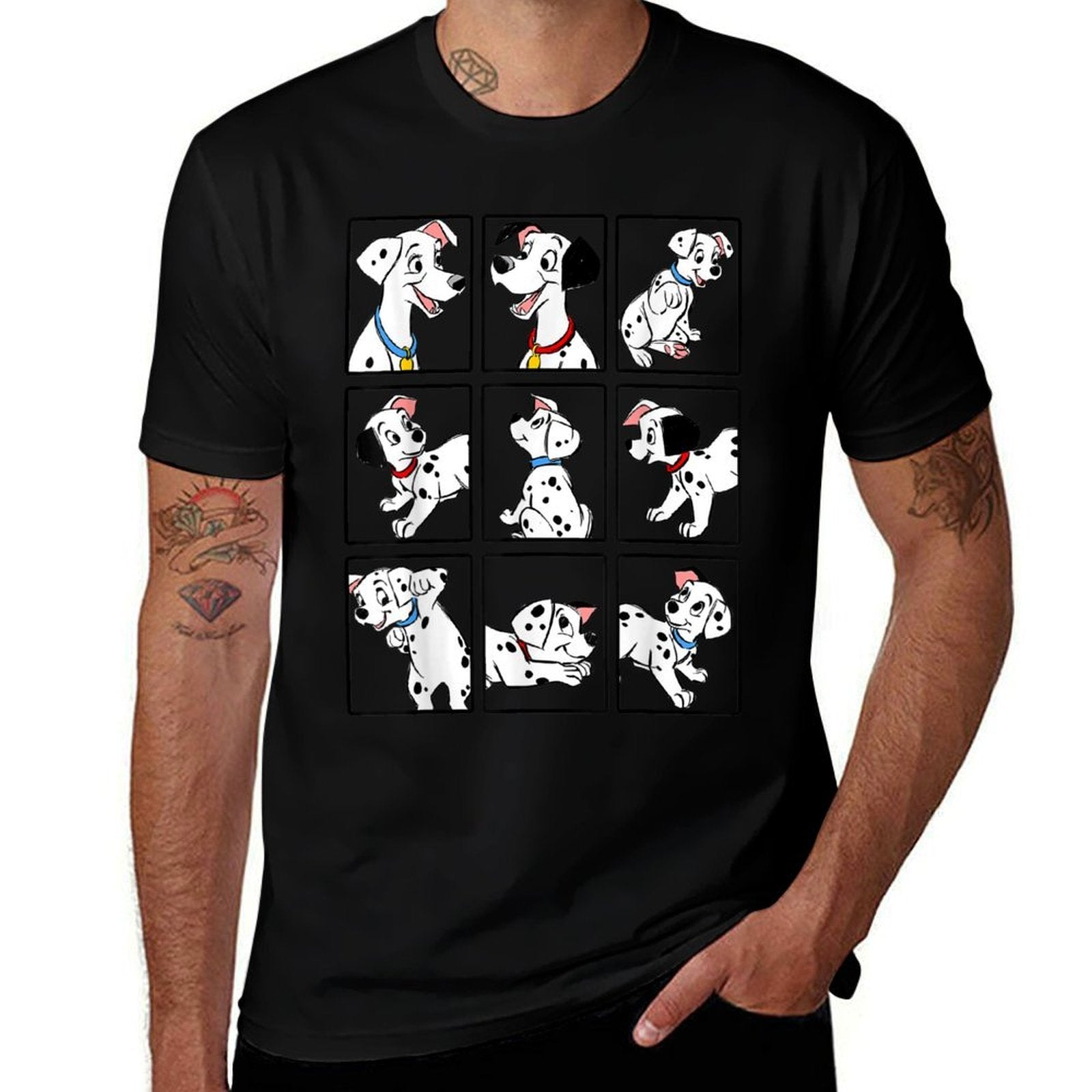 Disney 101 Dalmatians Puppy Group Shot Portrait Boxes  Eco-friendly Material T-Shirt
