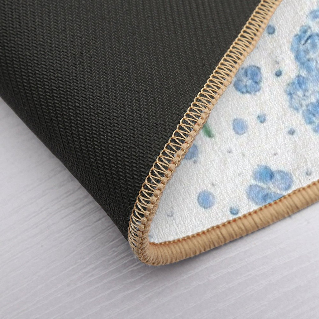 Watercolour Purple Hydrangea Flower Pattern  Fade-Resistant Bath Mat