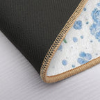 Watercolour Purple Hydrangea Flower Pattern  Fade-Resistant Bath Mat