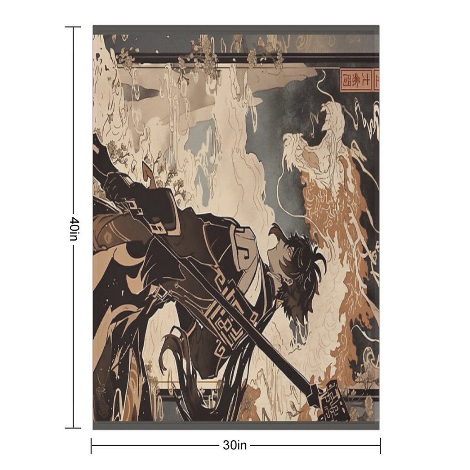 Traditional Zhongli Versatility Throw Blanket