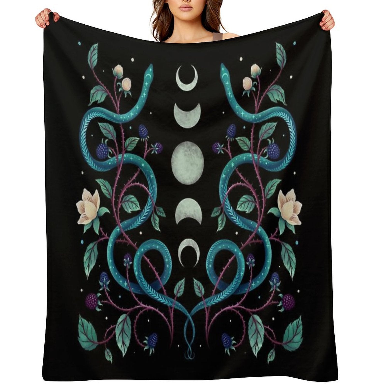 Serpent Moon All-season Throw Blanket