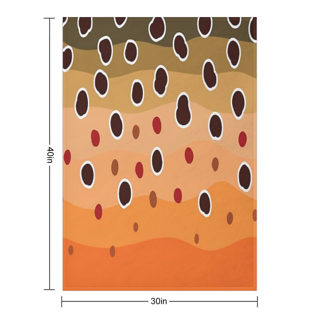 Brown Trout Skin Multi-functional Throw Blanket