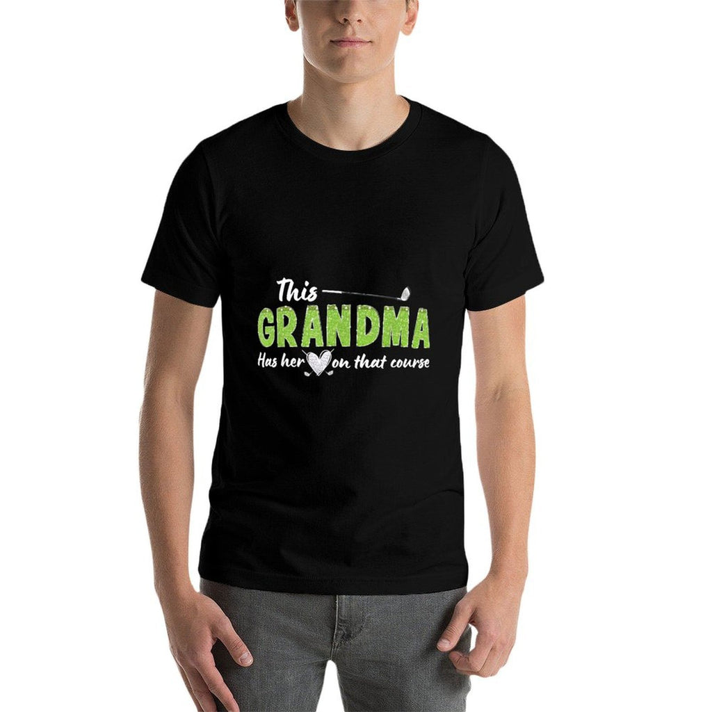 On That Course Golf Grandma Of A Golf Player Grandmother  Slim-fit Cut T-Shirt