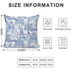 Pagoda Forest in Blues Soft Ultra-Soft Texture Throw Pillow