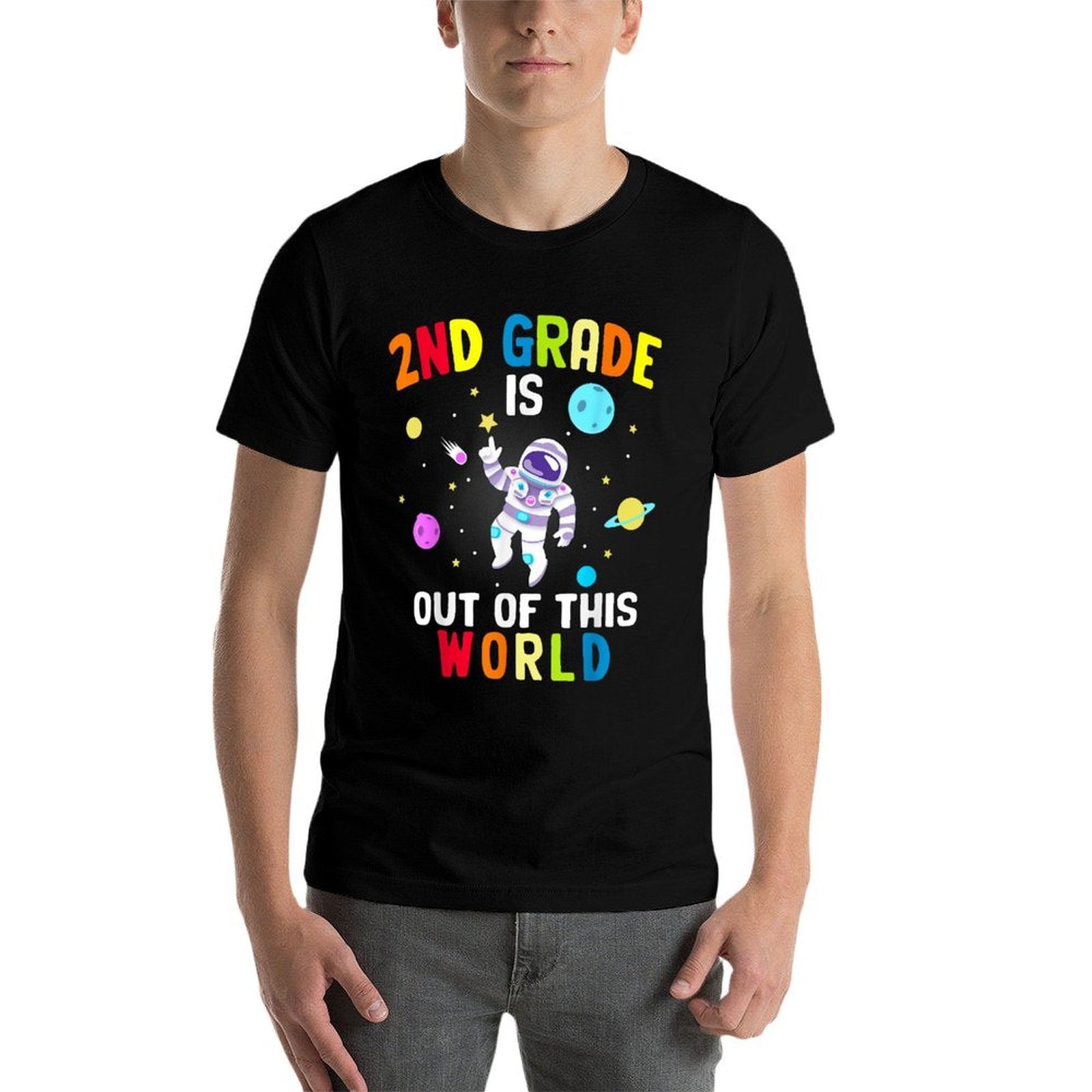 2nd Grade Is Out of This World Cool Astronaut Outer Space  Vintage-inspired T-Shirt