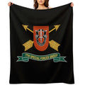 Army - 7th Special Forces Group - Flash W Br - Ribbon X 300 Sustainable Throw Blanket