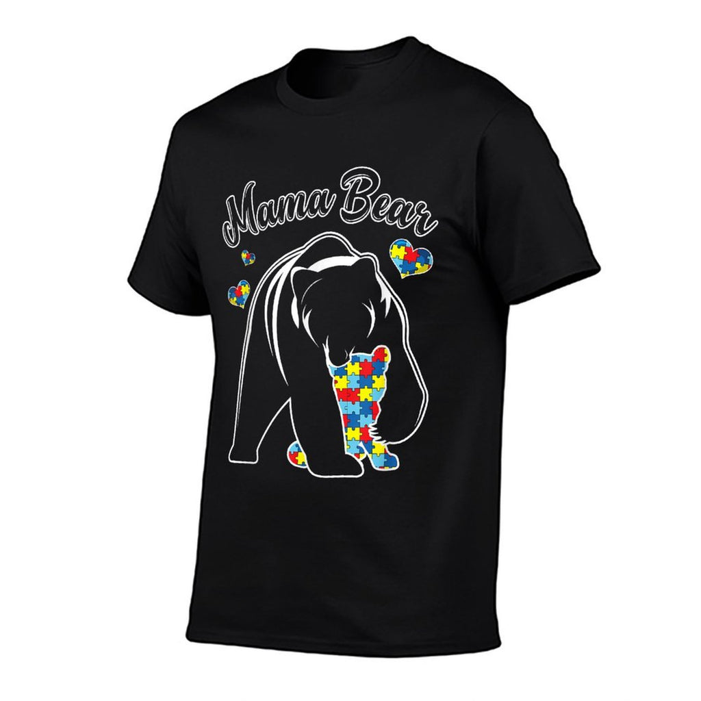 Cute Mama Bear Autism Awareness Autistic Family Lover  Slim-fit Cut T-Shirt