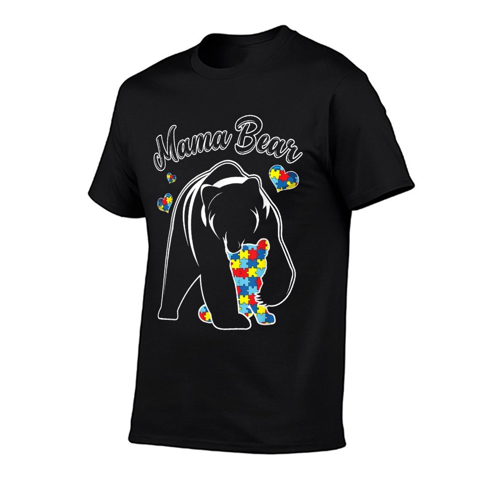 Cute Mama Bear Autism Awareness Autistic Family Lover  Slim-fit Cut T-Shirt