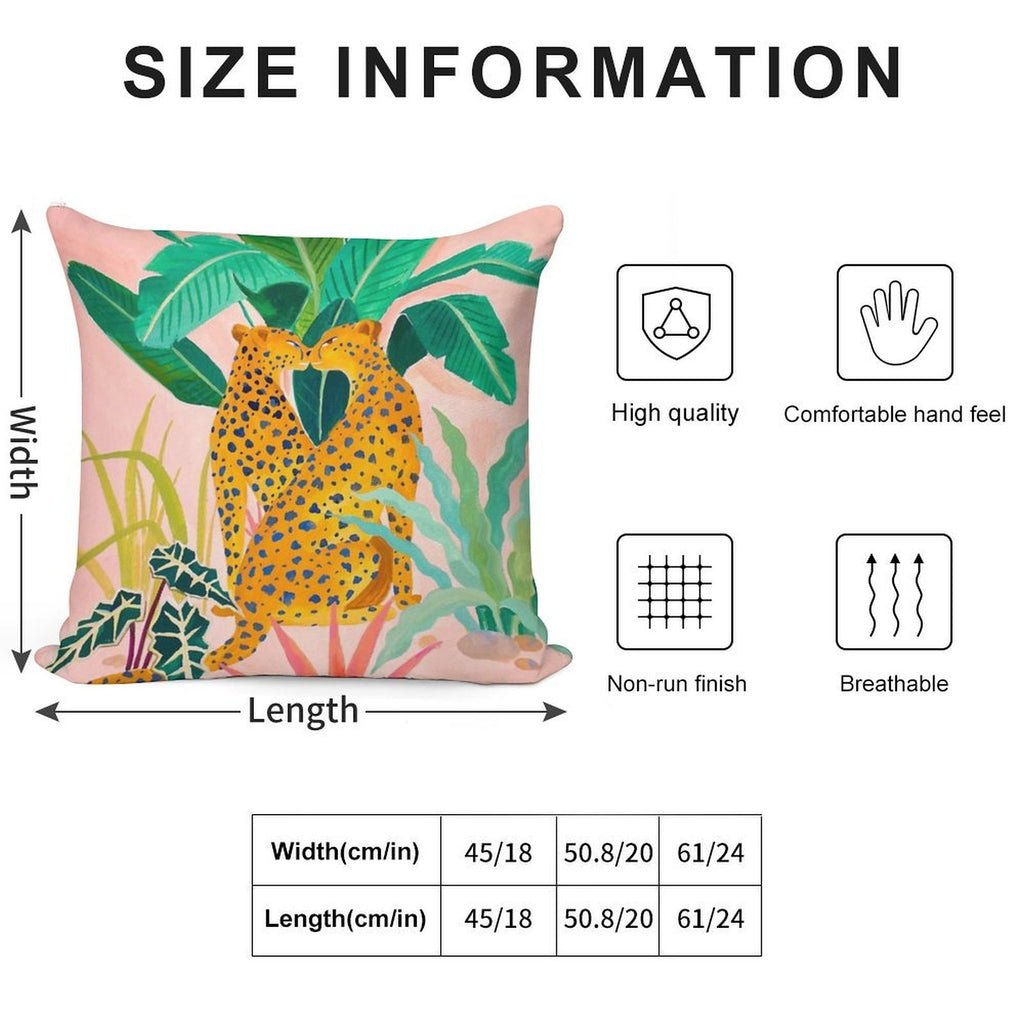 Cheetah Crush Soft Anti-Pilling Throw Pillow