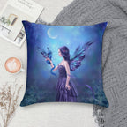 Iridescent Fairy & Dragon Soft Washable Throw Pillow