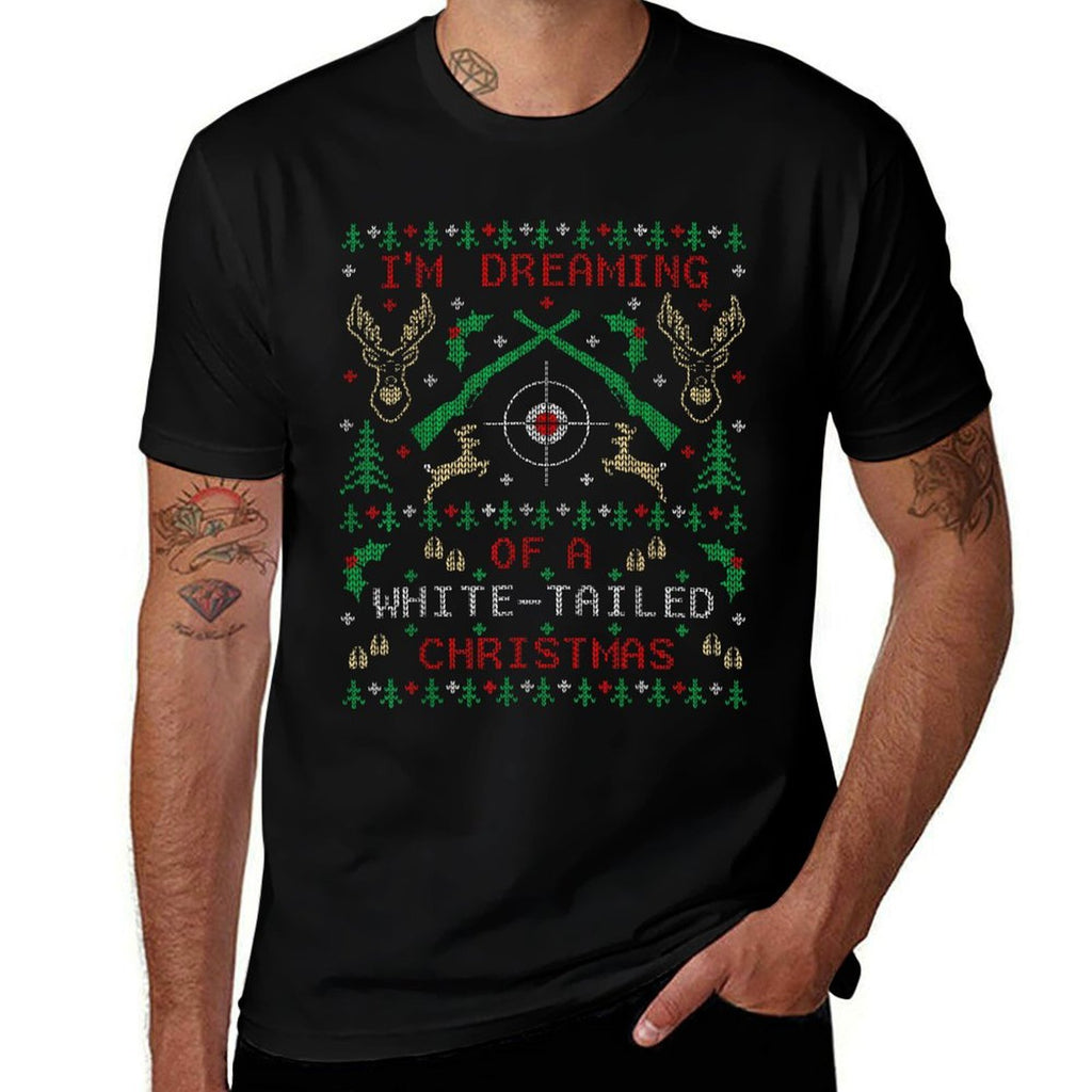 Deer Hunting Funny Ugly Christmas Sweater Partys  Breathable T-Shirt