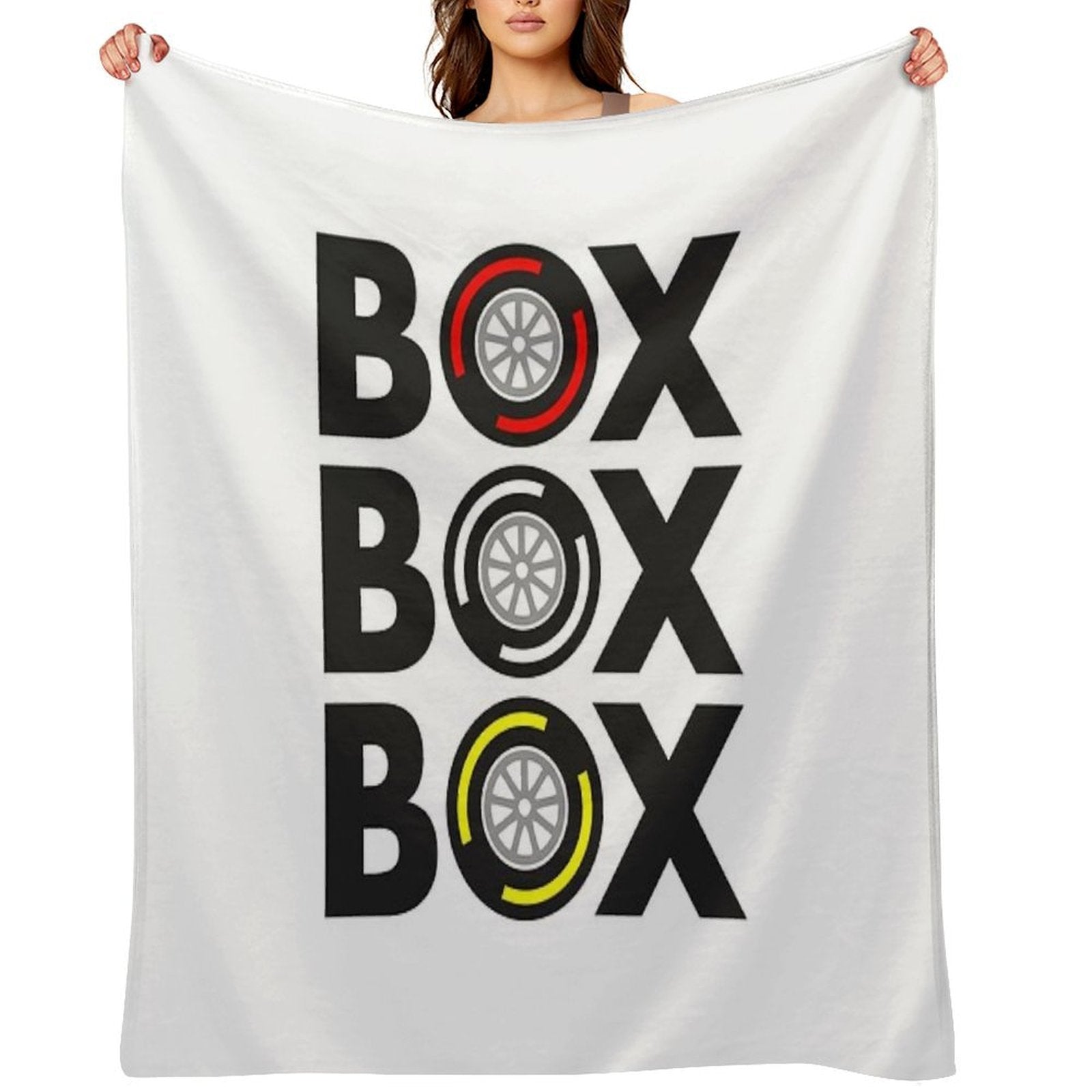 Box Box Box F1 Tyre Compound Design All-season Throw Blanket