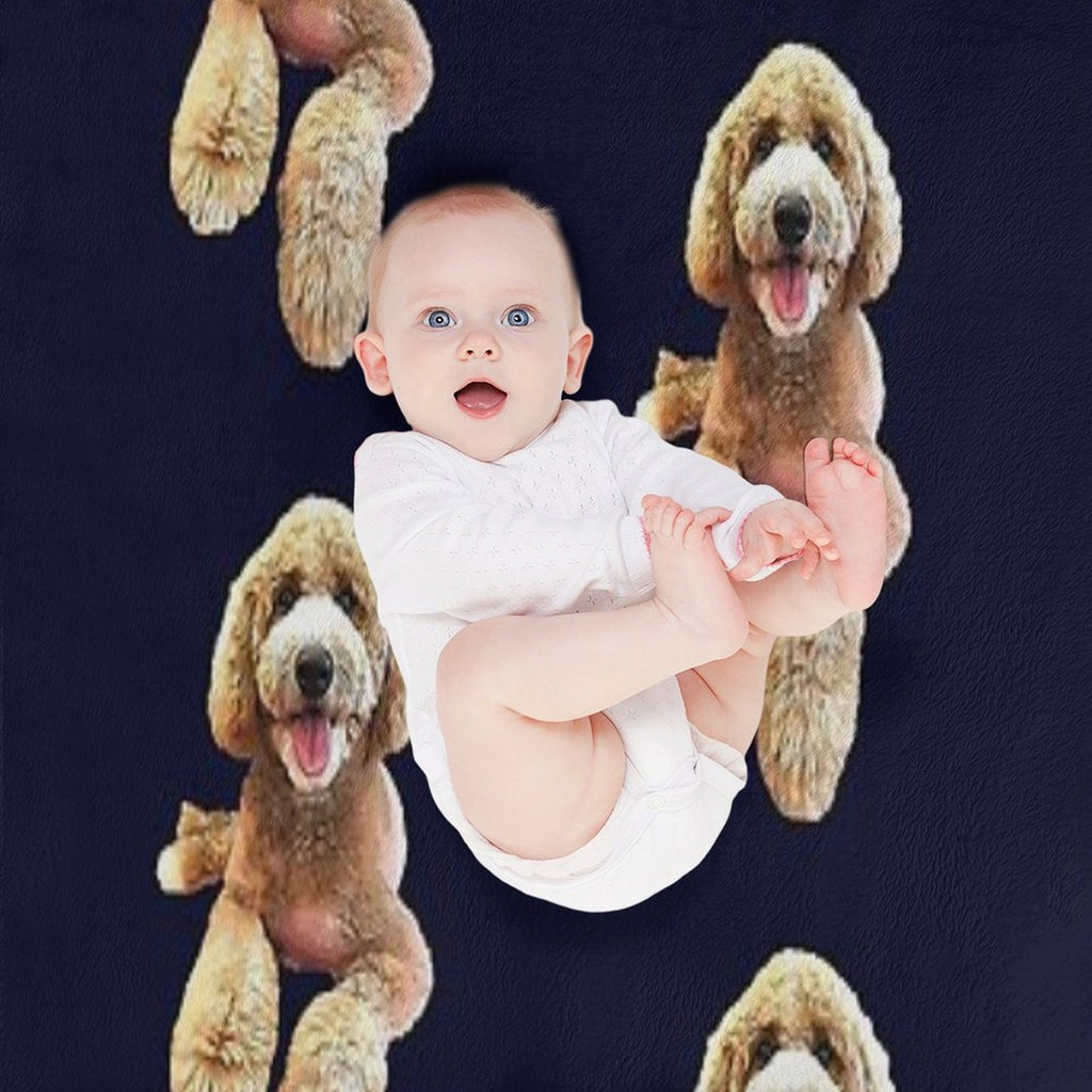 Labradoodle Cute Cartoon Dog Lightweight Throw Blanket