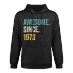 50 Years Old Awesome Since 1973 50th Birthday Moisture-Wicking Hoodie