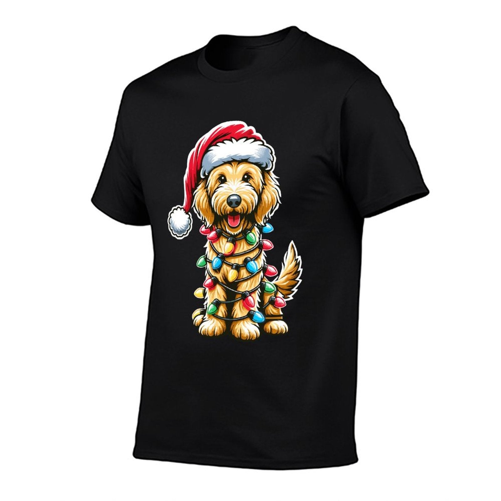 Golden Doodle Christmas Tree Xmas Dog Pajamas Goldendoodle  Fade-proof Color T-Shirt